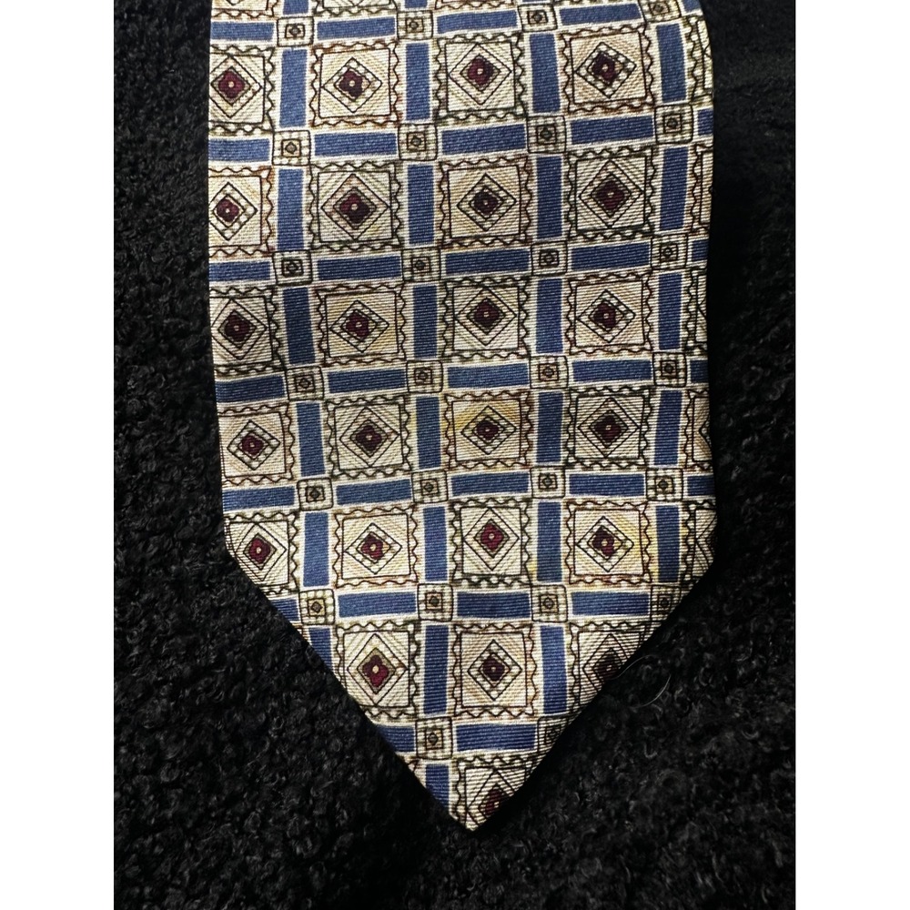 Gentlemans Club Neckwear Handcrafted Silk Blend Geometric Pattern‎ Men's Tie